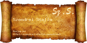 Szendrei Stella névjegykártya