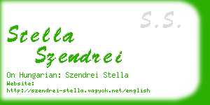 stella szendrei business card